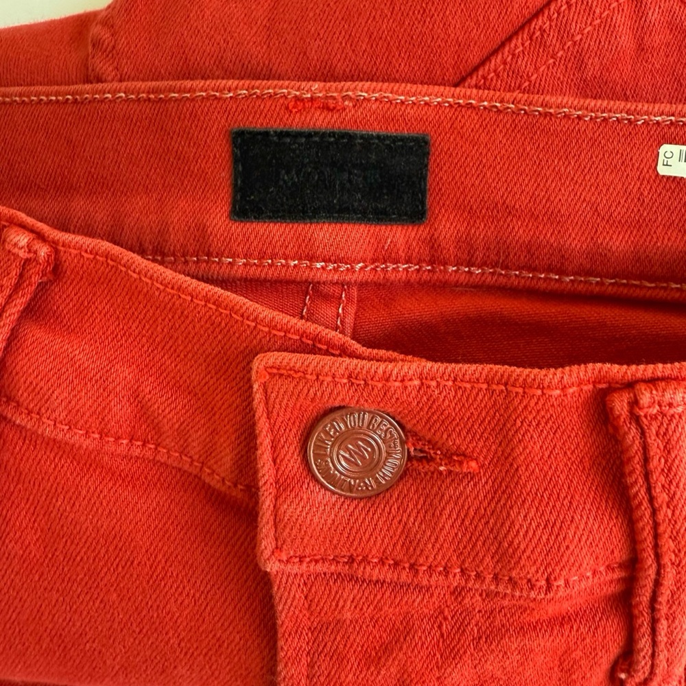MOTHER Red Ankle Crop Jeans - Picture 10 of 12